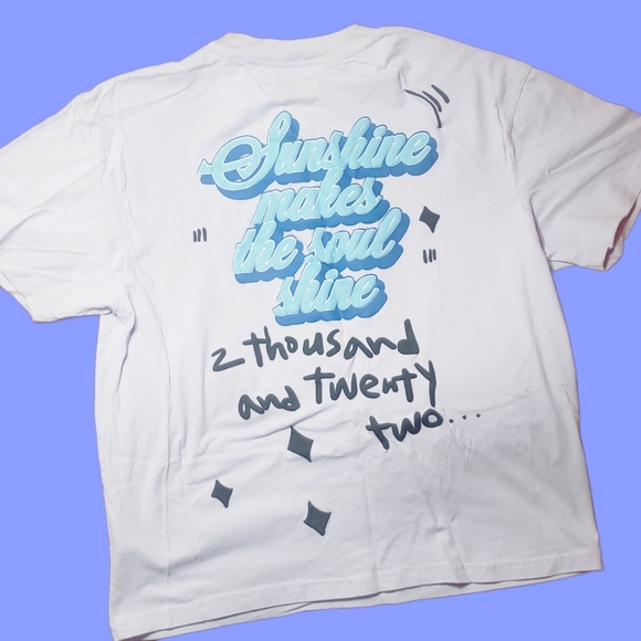 First Row Sunshine Cactus Puff Textured T Shirt Size Large Rare Front Back NWOT - Picture 2 of 5